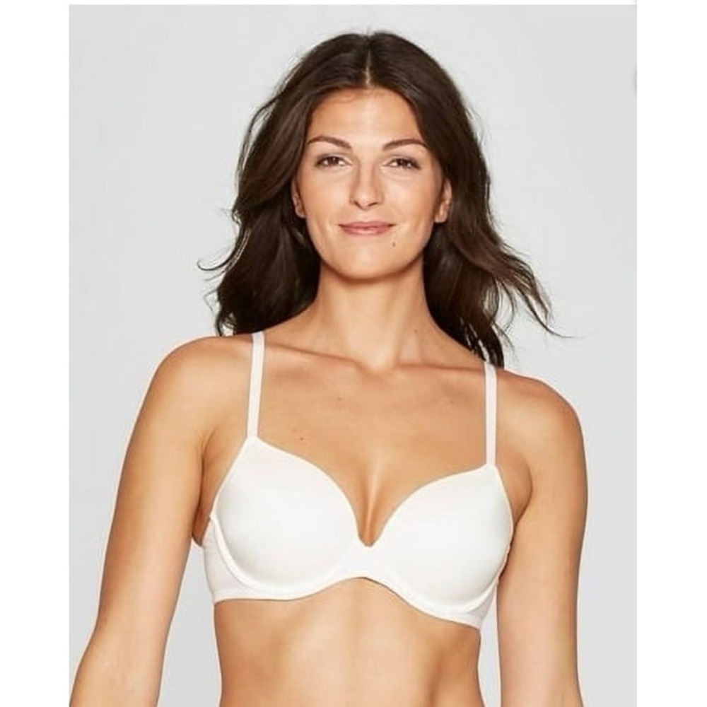 NEW Auden White Smooth Lightly Lined Full Coverage Comfort Wire Bra, 32B‎